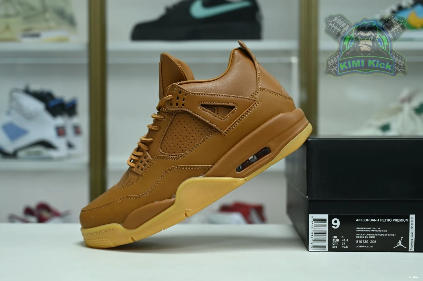 Kimikick ginger 1887 Jordan Jordan 4 Air wheat retro Affordable 0610